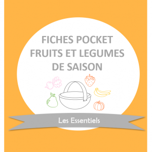 Fruits et légumes de saison Fiches Pocket Cubes et Petits pois diversification alimentaire et cuisine bio pour bébé